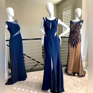 New elegant long dress with built-in bra.